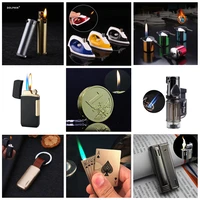 creative mini special shaped gas lighter 1pc fashion metal keychain personality freedom flame smoking gift outdoor