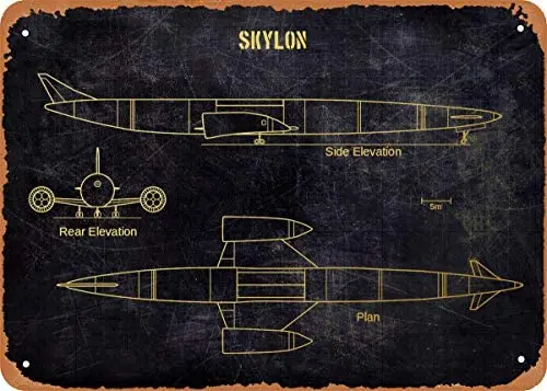 

Metal Sign - Space Gold SKYLON - 8 x 12 Vintage Look Tin Sign