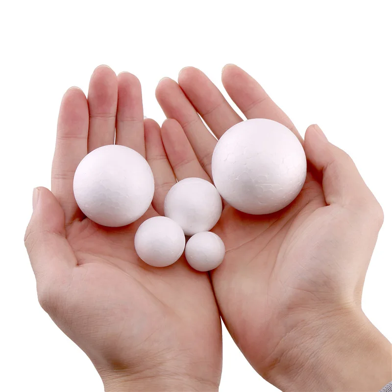 10CM 12CM 15CM  Modelling Polystyrene Styrofoam Foam Balls White Craft Balls for DIY New Year Gifts Christmas Party Decoration images - 6