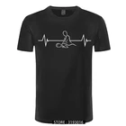 Сердцебиение массаж футболка Для мужчин Изделие из хлопка с короткими рукавами массаж Ман футболка футболки