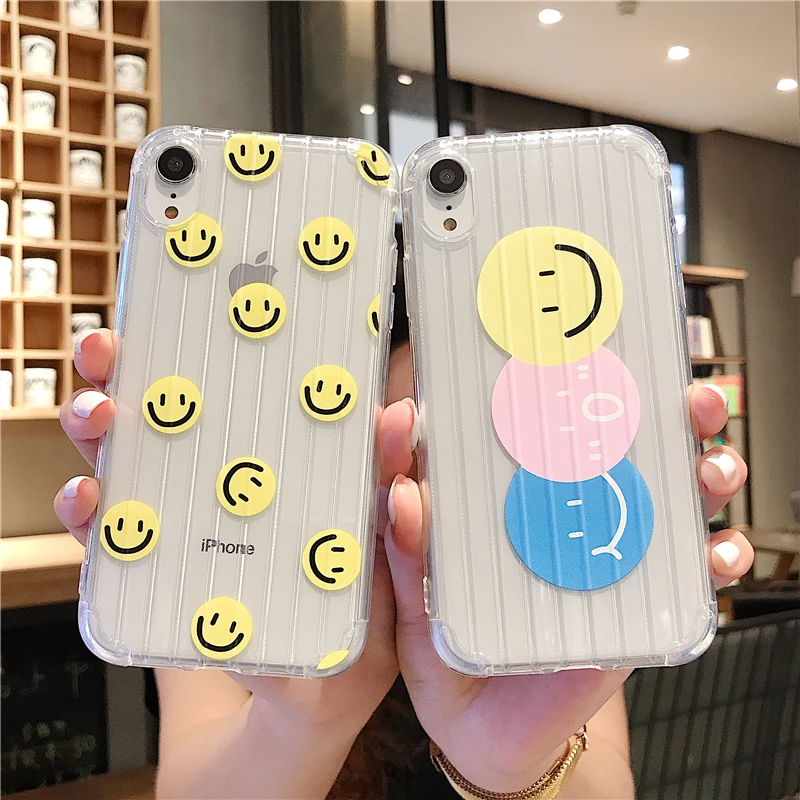 Милый и простой прозрачный чехол для iPhone 6 6s 7 8 plus X XR XS MAX роскошный держатель