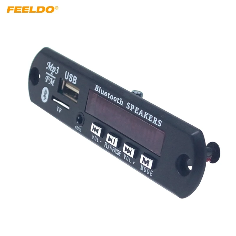 Автомобильный беспроводной Bluetooth MP3 WMA декодер FEELDO 12 В плата аудио модуль USB TF порт