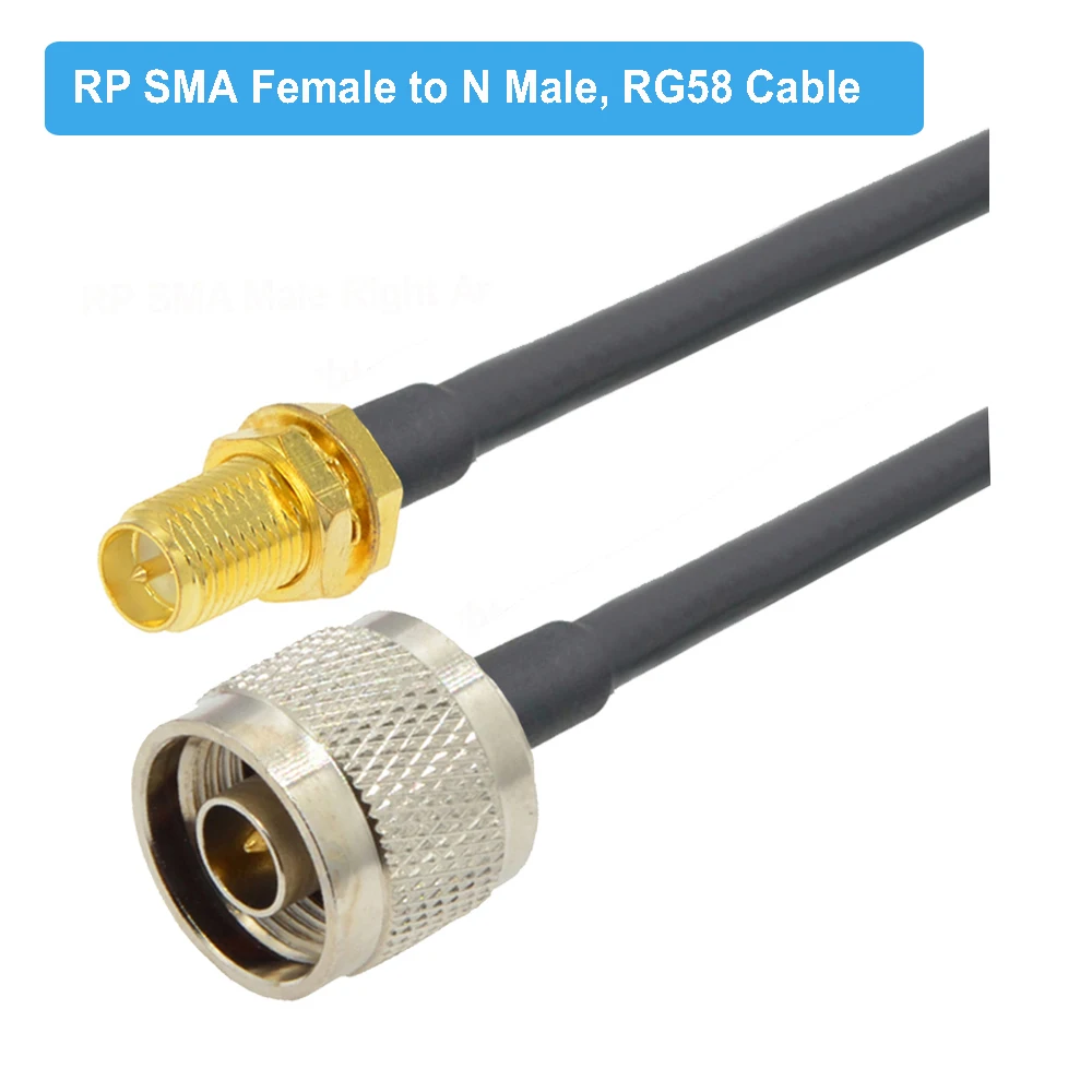 1 шт. RG58 N Тип штекер/гнездо к SMA штекер RF адаптер коаксиального кабеля косичка RG-58