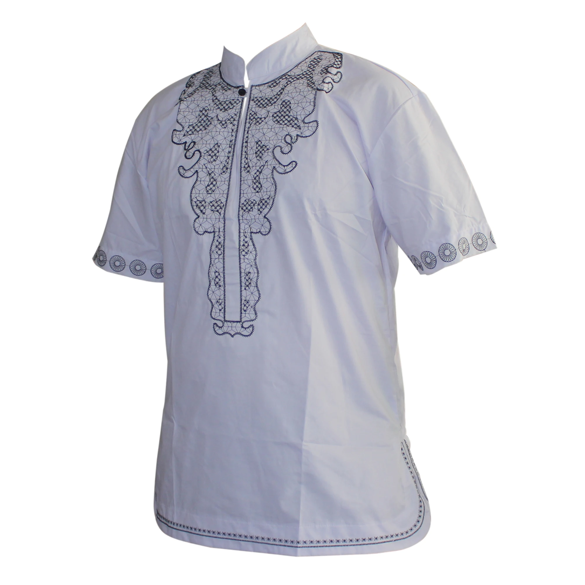 Мусульманская хлопковая футболка африканская мужская одежда с вышивкой топ