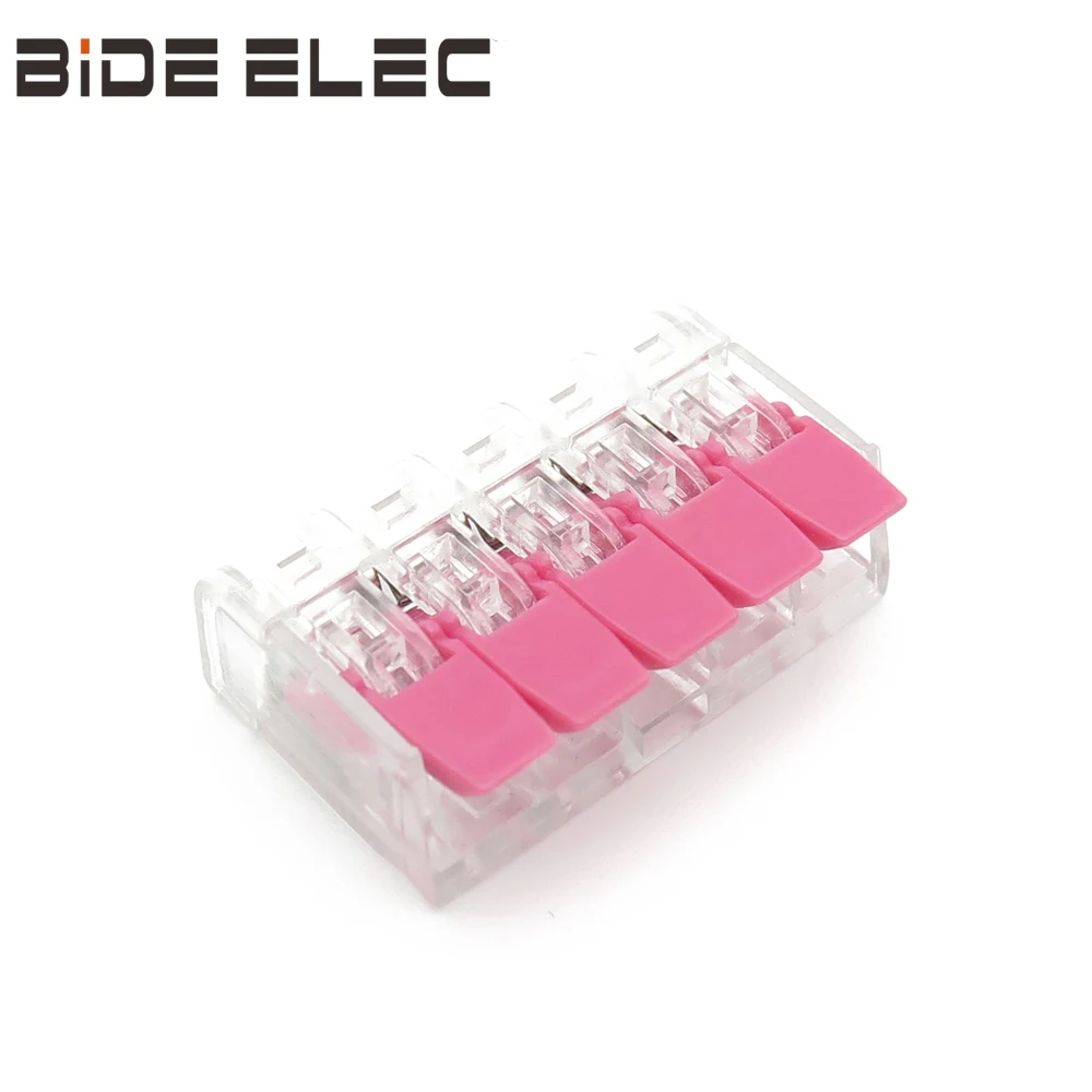 Разноцветная универсальная Клеммная колодка для проводника с рычагом AWG 28-12 10 шт.