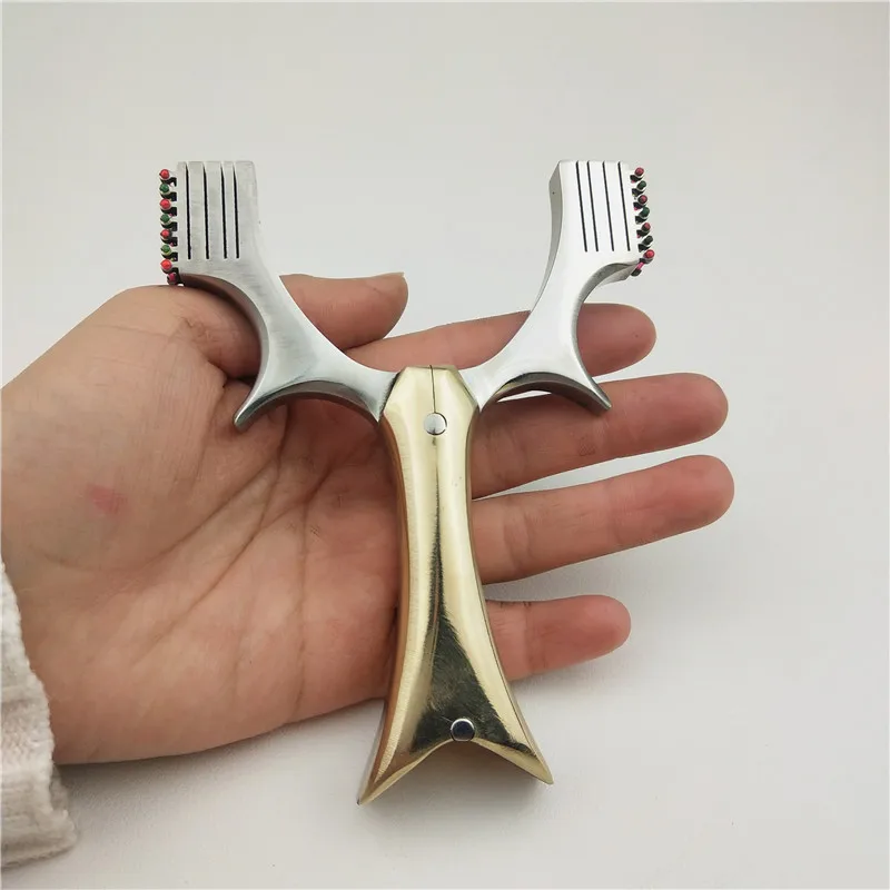 

Professional throwing slingshot hunting rubber band wire cutting strong stainless steel + copper outdoor pocket shooting game