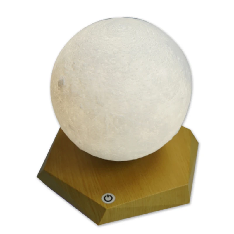 저렴한 LED 야간 조명 Levitating 크리 에이 티브 3D 터치 자기 부상 문 램프 야간 조명 회전 플로팅 데스크 테이블 램프 선물