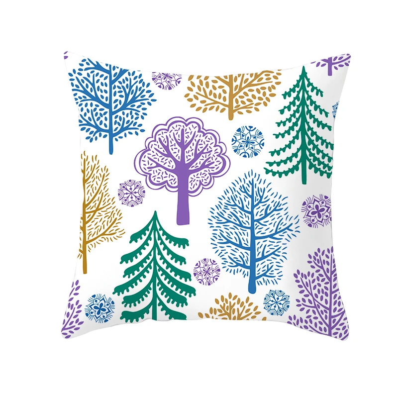 Рождественские наволочки Fuwatacchi красная птица красочная елка наволочка для