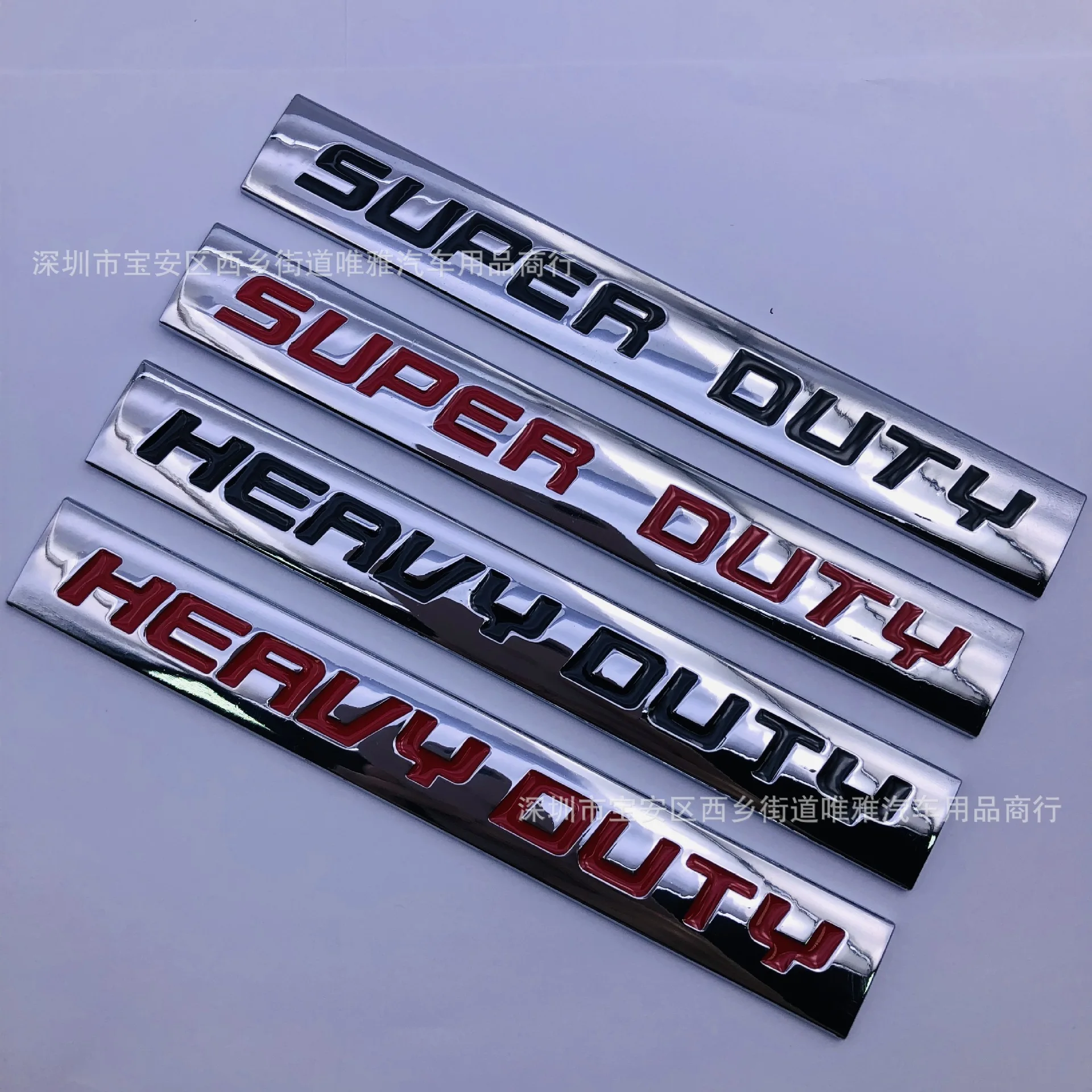 Суперпрочная наклейка с буквами черная/хромированная из алюминиевого сплава