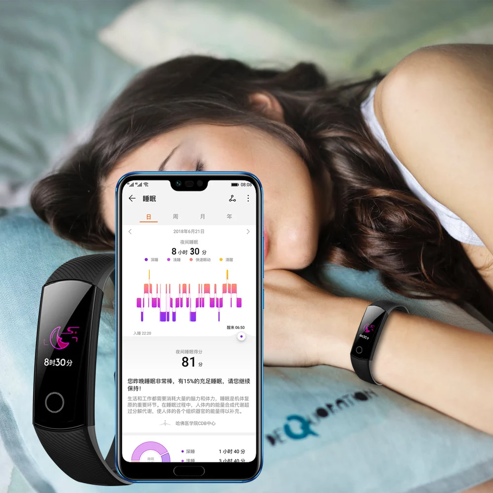 Умный Браслет huawei Honor Band 5 NFC, оксиметр AMOLED, сенсорный цветной экран, для плавания, для обнаружения осанки, водонепроницаемый браслет Honor Band 5