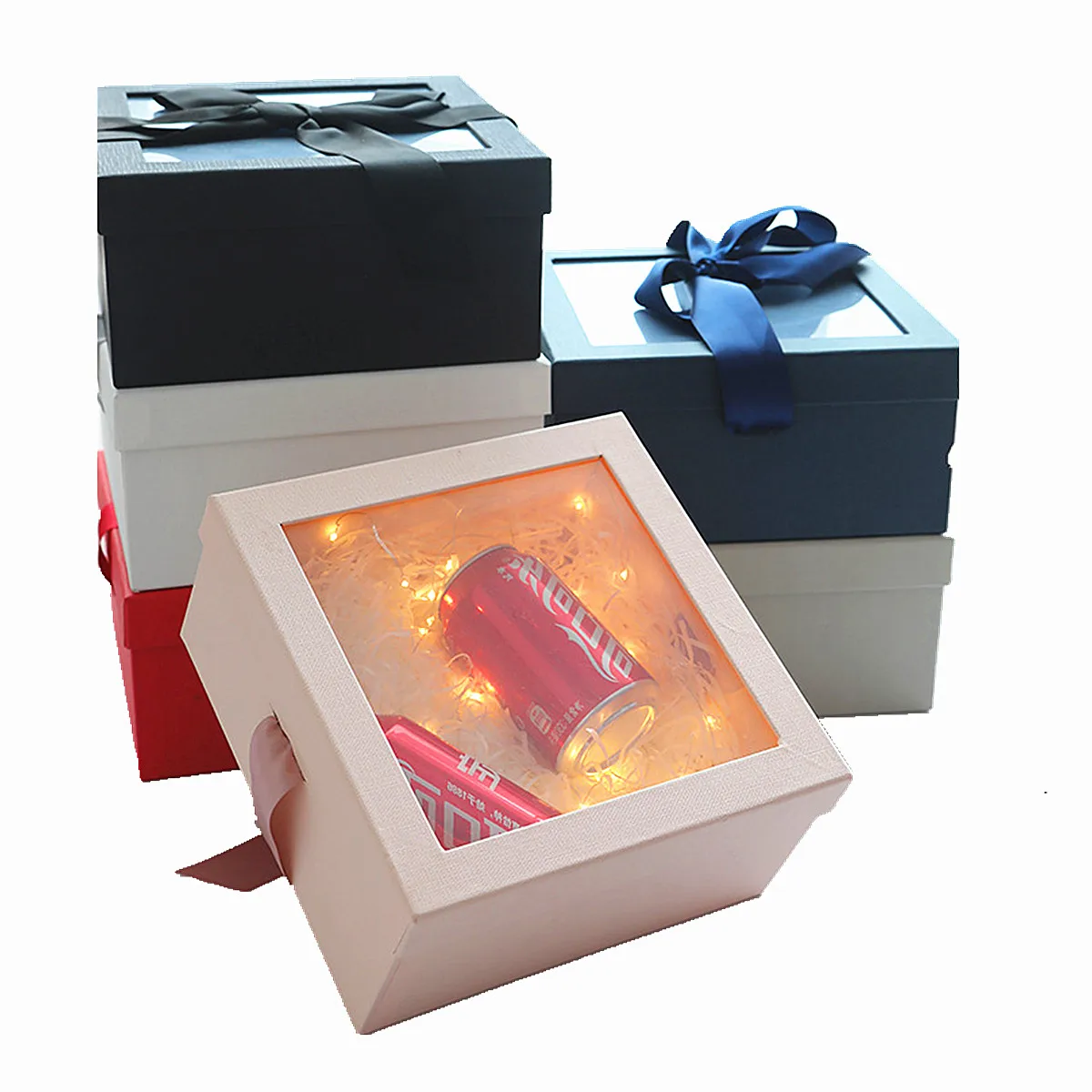 

Свадебная подарочная коробка для подружки невесты с креативным квадратным окошком открывающаяся Подарочная коробка на день рождения упак...