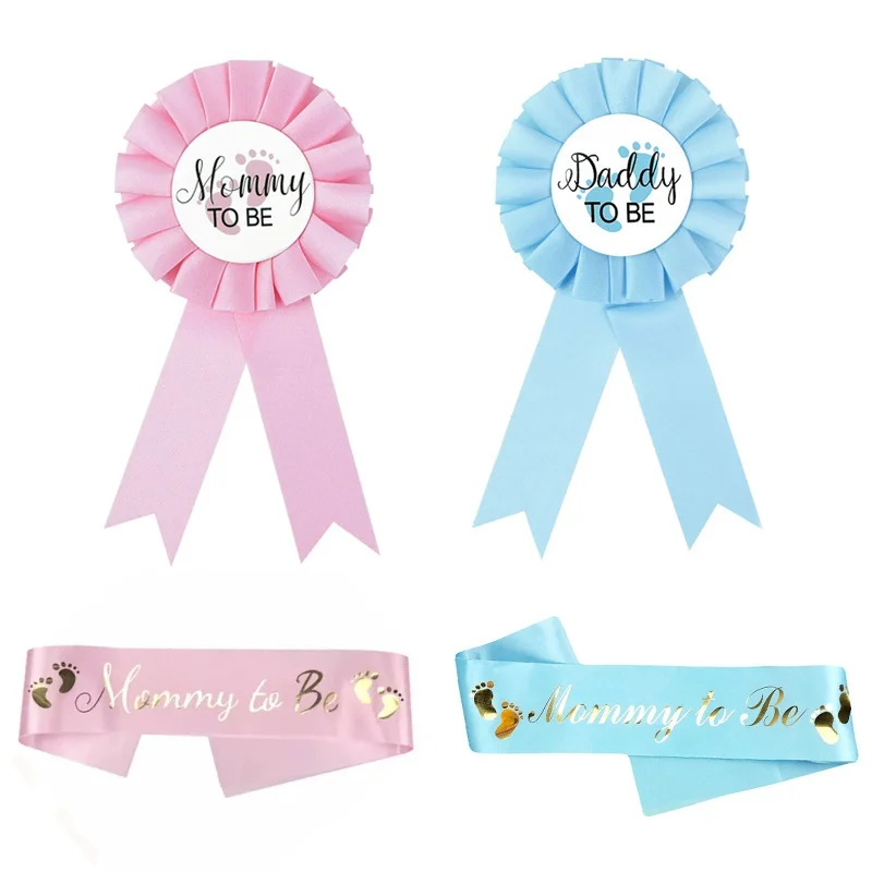 Папы чтобы быть Mommy To Be плечевой пояс для семьи: папы мамы Baby Shower Пол раскрыть