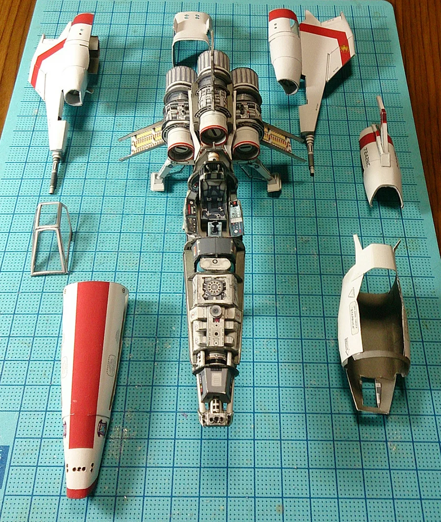 Battlestar Galactica Vipers 2 hao Viper Mk2 Бумажная модель DIY Ручная работа необычная игрушка набор