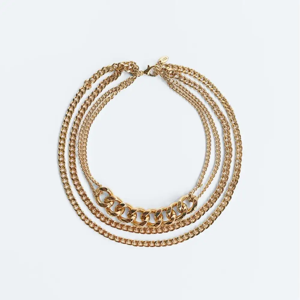 

Ladyfrisy ZA Simple Atmospheric Multi - Layered Sweater Chain For Lady New Trendy Fashion Jewelry Statement Wholesale