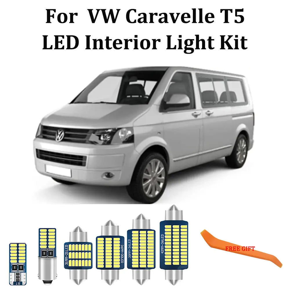 21 шт. 100% белый Canbus Error Free интерьер светильник + номерной знак комплект для Volkswagen VW