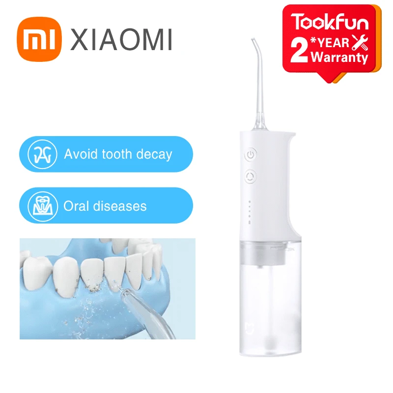 XIAOMI MIJIA ирригатор для полости рта для зубов Water Flosser портативный стоматологический ирригатор букальный ультразвуковой очиститель зубов waterpulse зуб - изображение