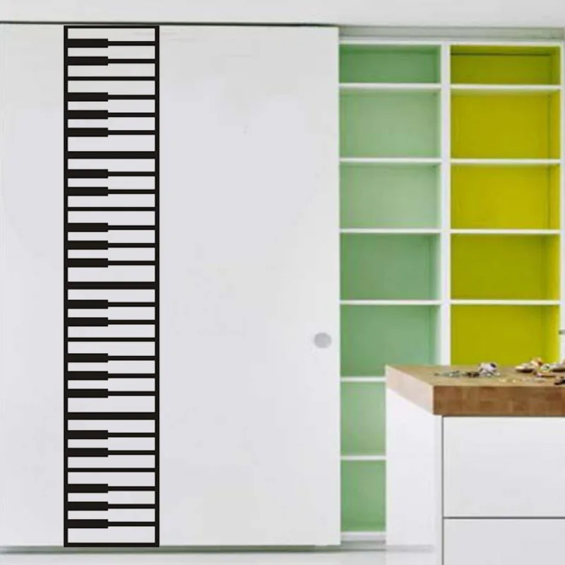 Креативная Настенная Наклейка на фортепиано ключ музыкальный инструмент музыка