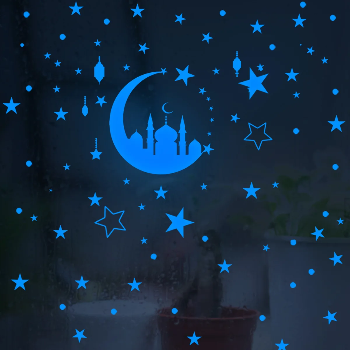 

Ramadan Luminous Wall Sticker Moon Islamic Eid Mubarak Stickers Ramadan Kareem Decoration Kids Room Home Decals Glow In The Dark