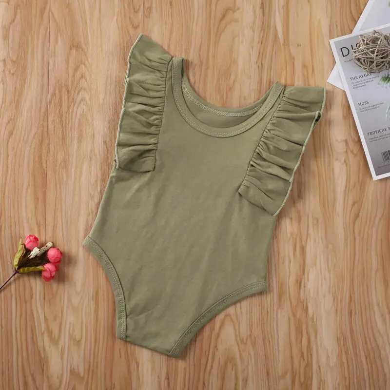 Однотонный хлопковый Детский комбинезон для новорожденных 0-18 месяцев | Мать и