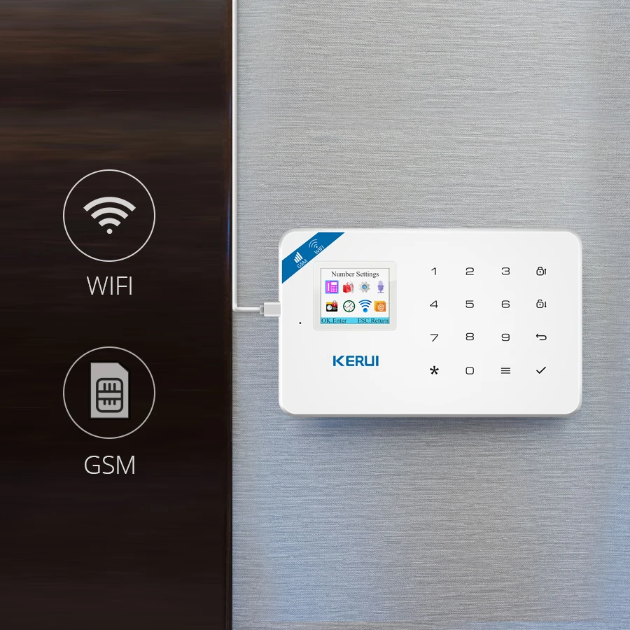 KERUI W18 Wi-Fi GSM двойная система сигнализации управление приложением 1 7 дюймов TFT