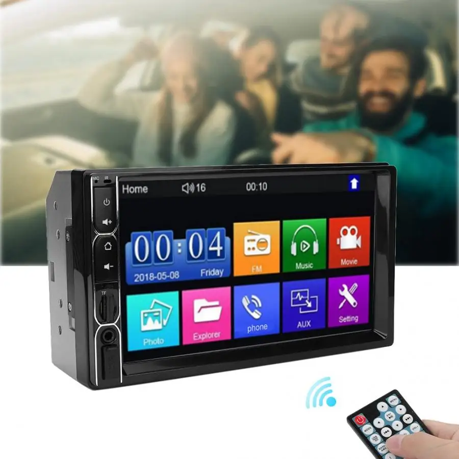 Автомобильный монитор на подголовник 2 Din 7 дюймов автомобильный MP5 радио Bluetooth