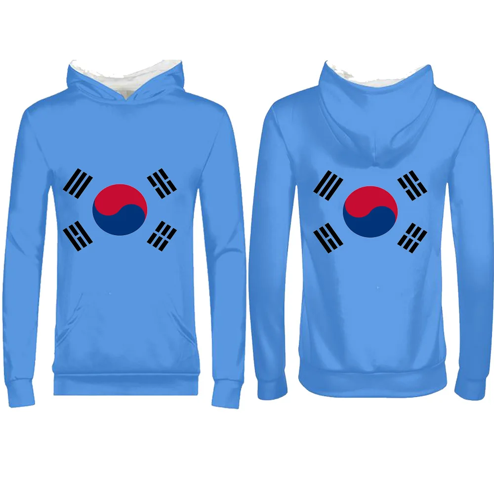 Корейский южномолодежный свитшот с именным номером kor на молнии нация флаг