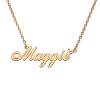 god with love heart personalized character necklace with name maggie for best friend jewelry gift