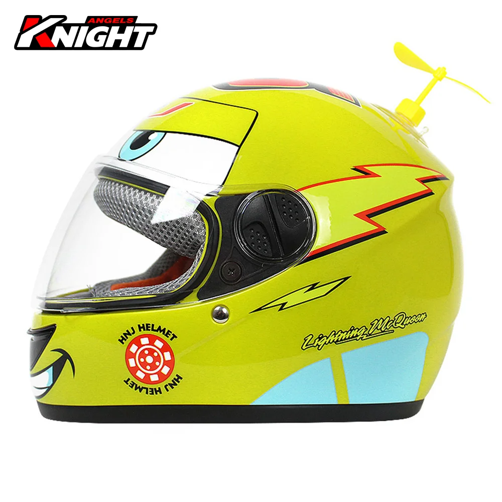 Желтый Детский мотоциклетный шлем Capacete Moto зимний детский с полным лицом для езды