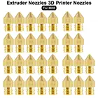 30 шт. Высокое Качество Латунные экструдер сопла золото 3D принтер сопла для MK8 Makerbot Reprap Prusa I3 0,20,40,60,81,01,2 мм