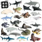 Морская жизнь животные Дельфин Краб Акула Модель черепахи экшн-фигурки Океан морской аквариум миниатюрные развивающие игрушки