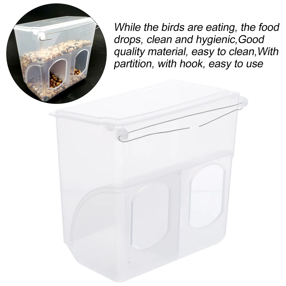 

Upgraded Bird Cage Feeders Mess Bird Feeder Parrot Automatic Feeder