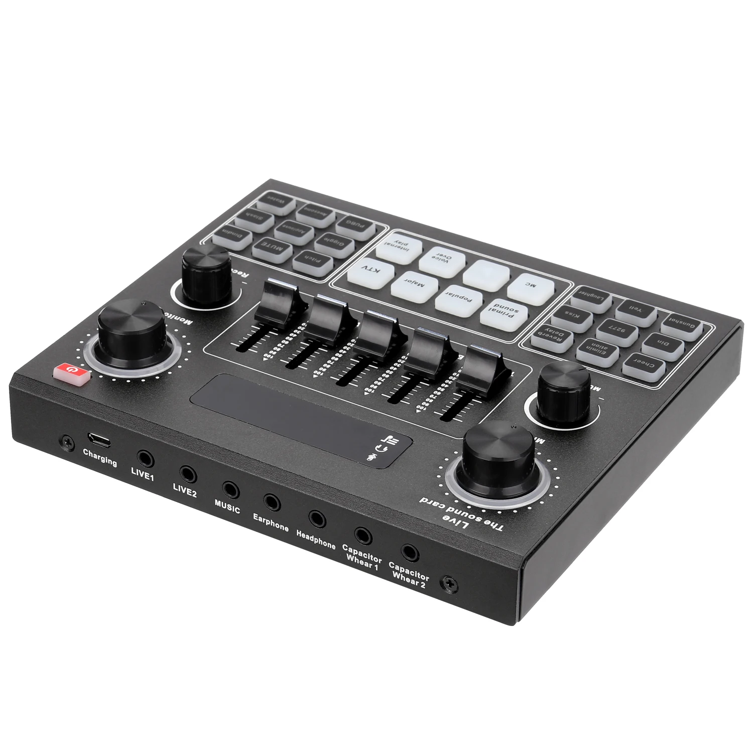 V9 аудио USB гарнитура микрофон веб-трансляция живая звуковая карта 12