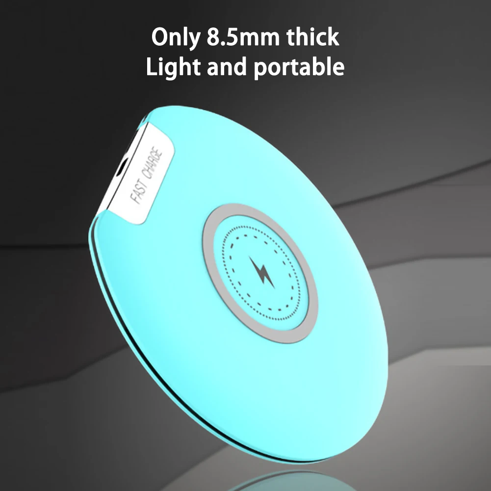 Быстрое беспроводное зарядное устройство 10 Вт USB Быстрая Зарядка Qi Беспроводная