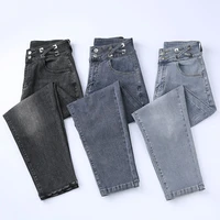 classic washed denim trousers wear resistant and comfortable summer new thin korean fashion blue jeans free shipping