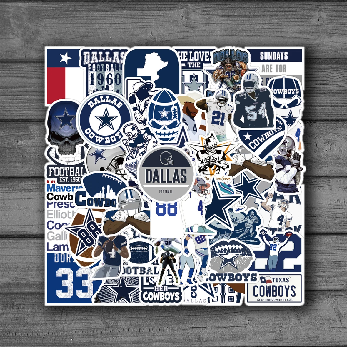 

10/50pcs Dallas Cowboy Stickers Skateboard Guitar Laptop Motorcycle Luggage Bike Car Phone Cool Sticker Kid Toy