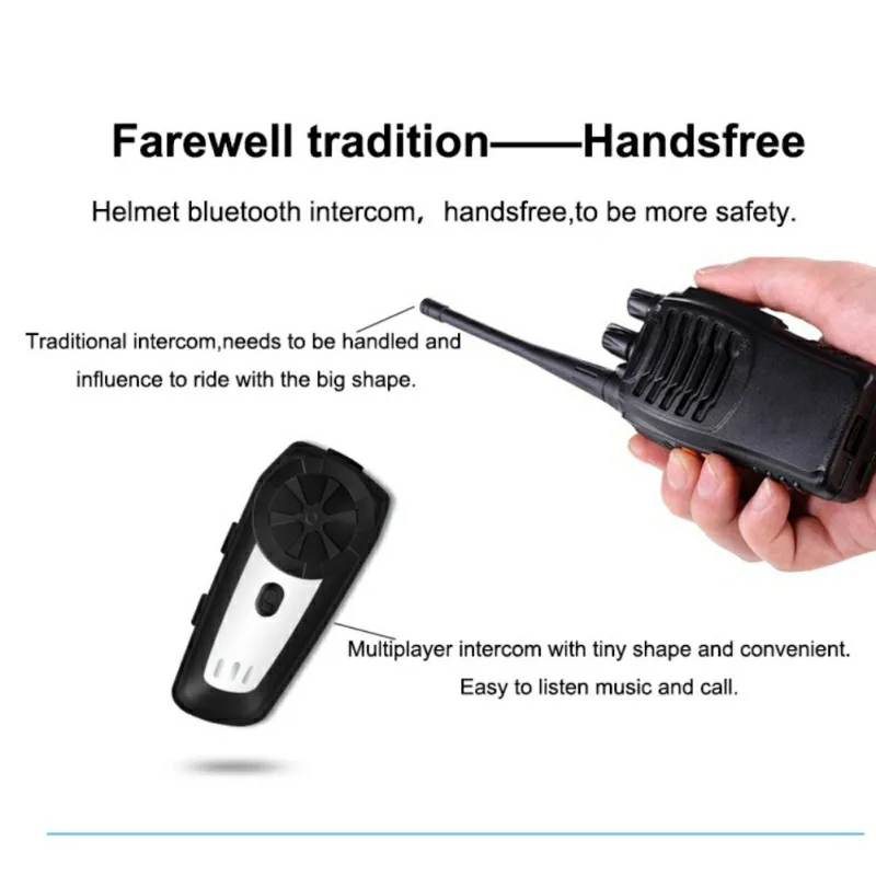 Мотоцикл Bluetooth домофон шлем гарнитуры беспроводной переговорные Handsfree Walkie