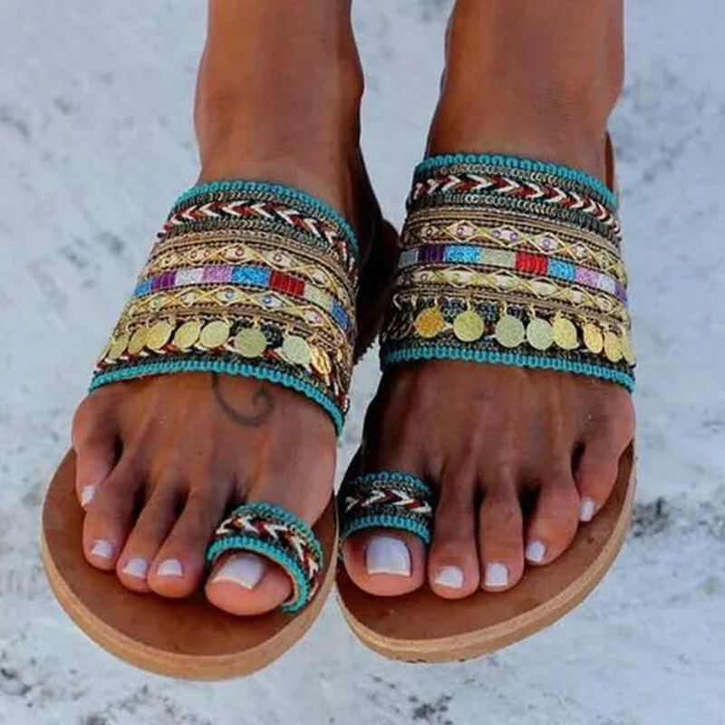 Женские сандалии Вьетнамки ручной работы в греческом стиле Сандалии бохо