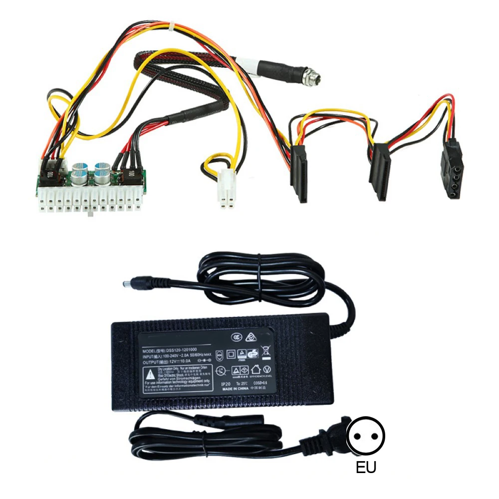 

DC-ATX Input Power Supply Module With Cables Splitter Adapter 150W 12V 24Pin Switch CPU Mini ITX Power Motherboard Save Space