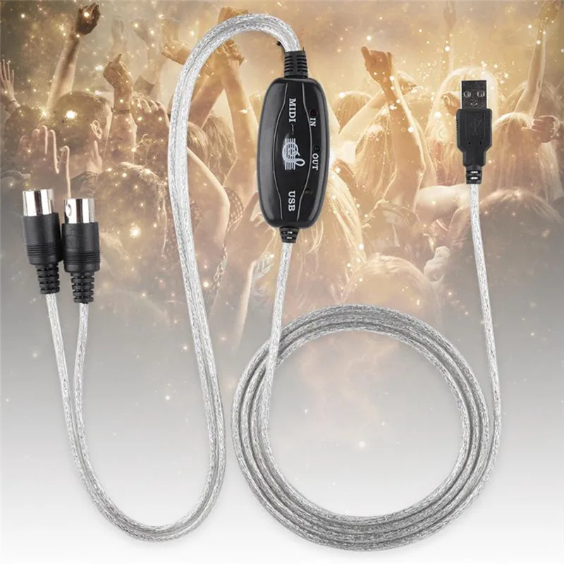 1,8 м линия для монтажа музыки MIDI-USB кабельная клавиатура музыкальный кабель MIDI кабель Высокое качество Аксессуары для музыкальных инструментов