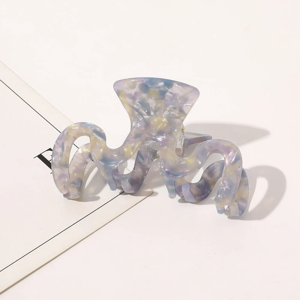 

New Hyperbole Big W Shape Acrylic Hair Claw Clips Big Size Makeup Hair Styling Barrettes for Women Hair Accessories