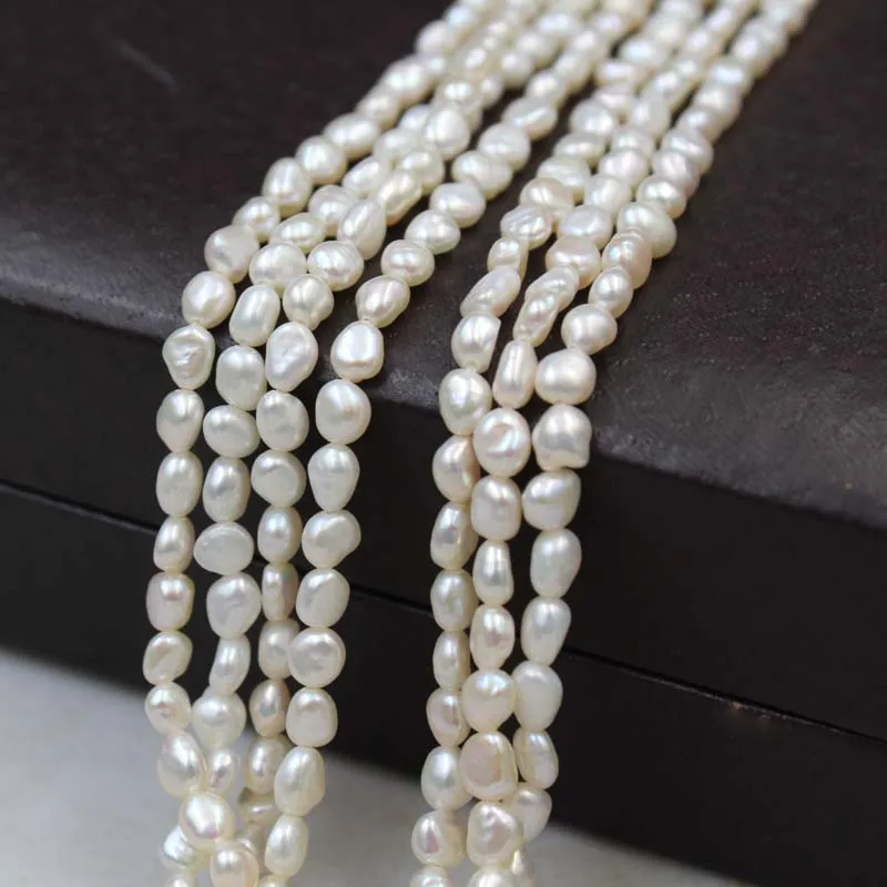 

Natural Freshwater Baroque Pearl 4-5mm Jewelry Making DIY Shaped Pearl Loose Beads Necklace Exquisite Accessories