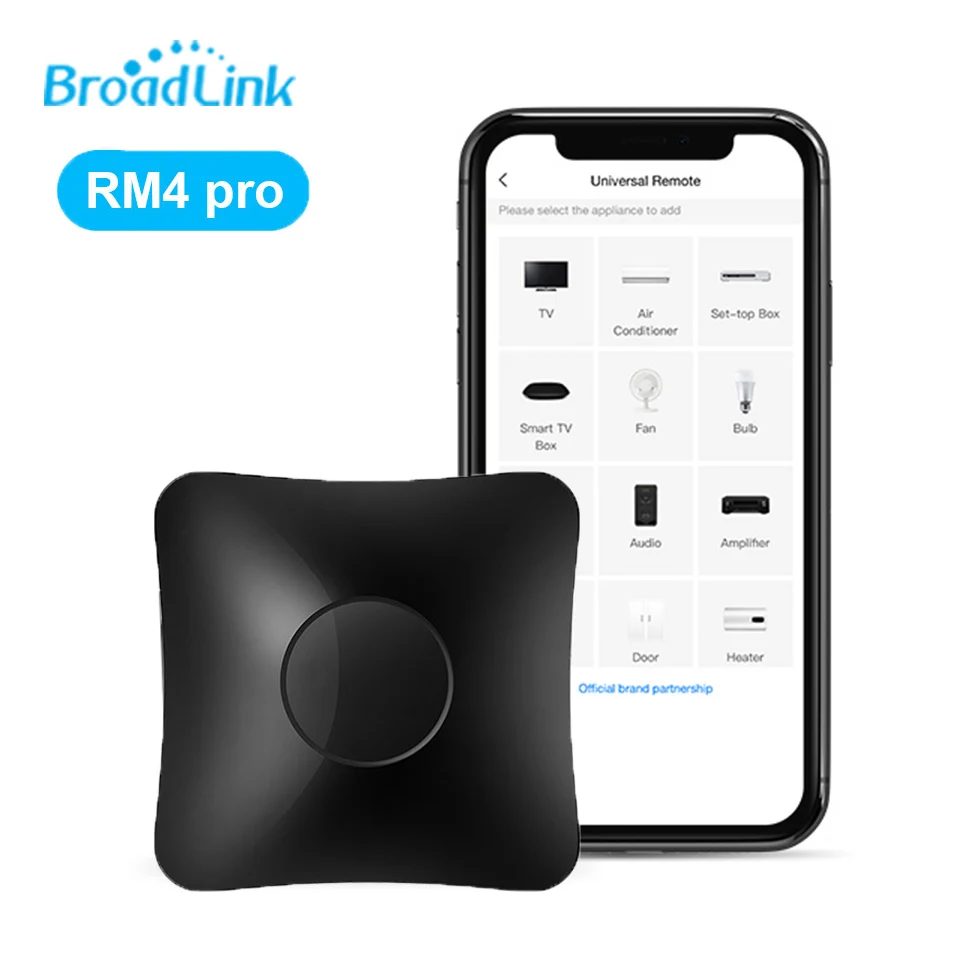 

Универсальный Интеллектуальный дистанционный голосовой контроллер Broadlink RM4 Pro Rm4C Mini WiFi IR RF работает с Alexa