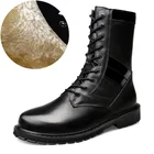 Мужские мотоциклетные ботинки, уличные армейские ботинки до середины икры, мужские кожаные военные пустынные тактические ботинки, черные боевые ботинки, зимние большие размеры