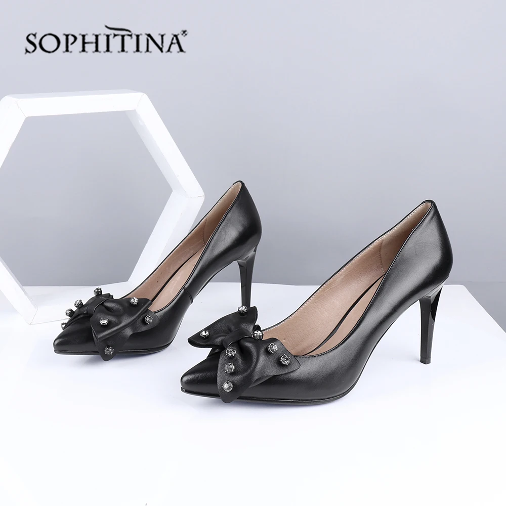 SOPHITINA/стильные дизайнерские туфли лодочки Высококачественные пикантные из