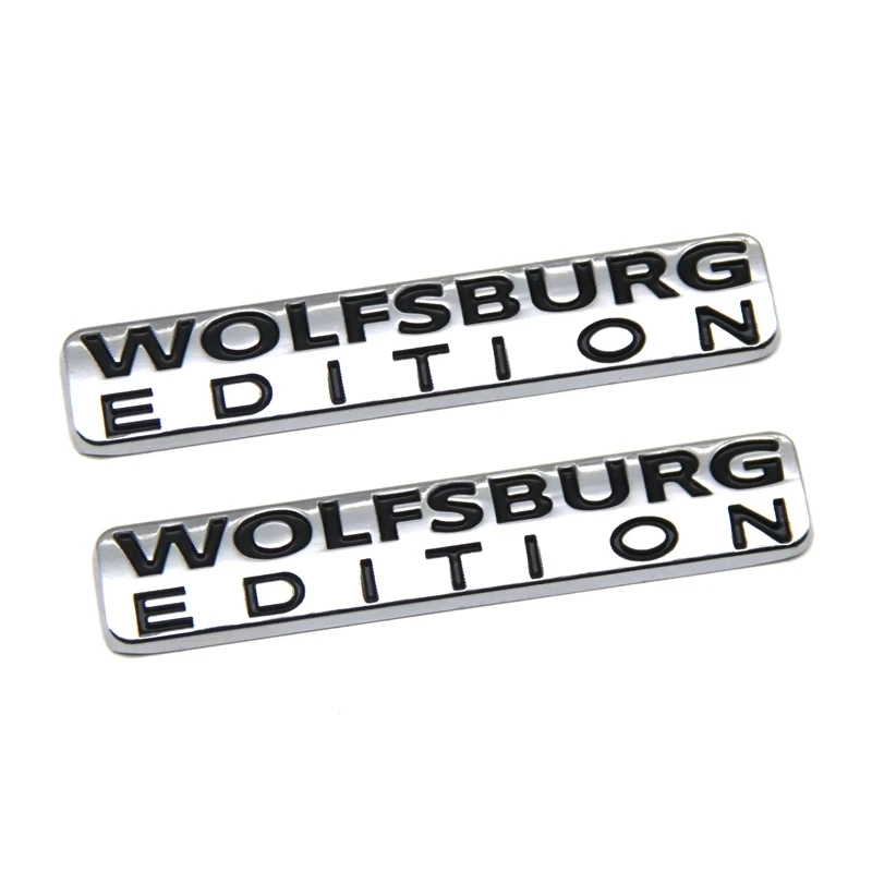 

Metal Chrome WOLFSBURG EDITION Car Trunk Rear Fender Emblem Badge Decal Stickers