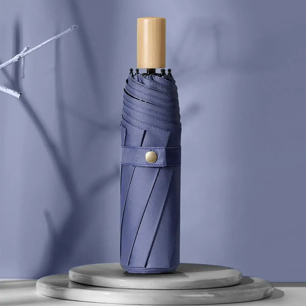 Виниловый Зонт атмосферный однотонный мужской и дорожный ветрозащитный