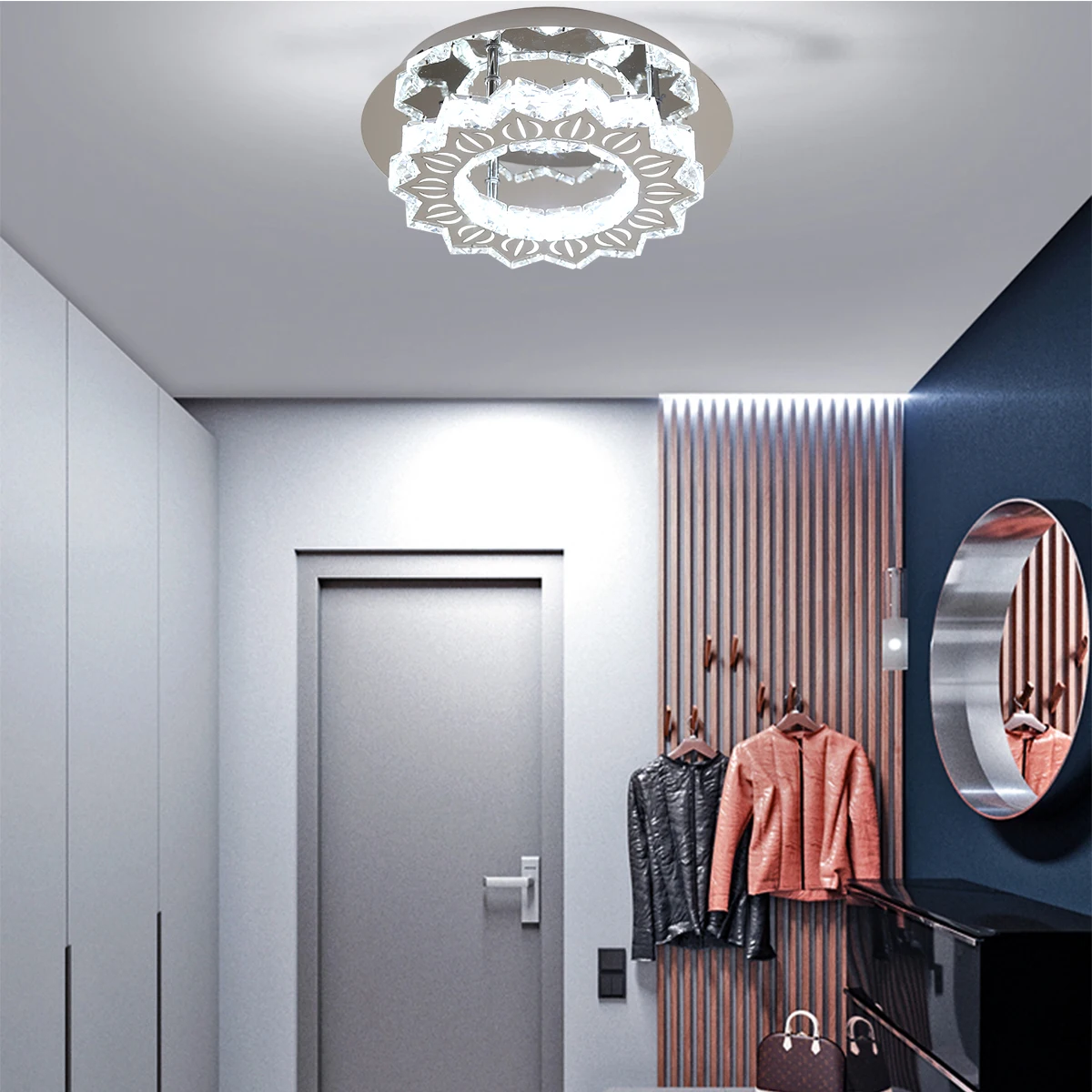 Светодиодные круглые хрустальные люстры внутреннее освещение для спальни