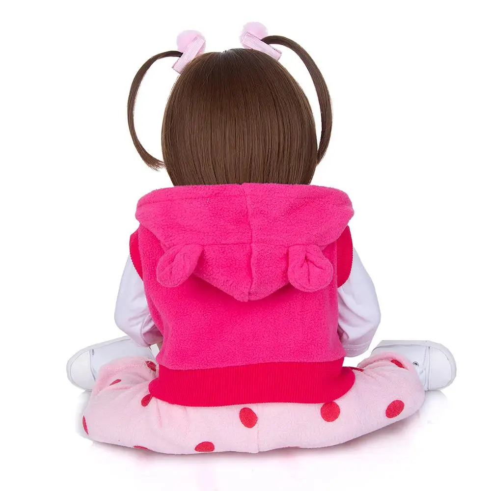 KEIUMI Cute Bebe Reborn Menina Doll 49cm Full Silicone Body Realistic Newborn Babies For Children's Day Kids Birthday Gifts | Игрушки и