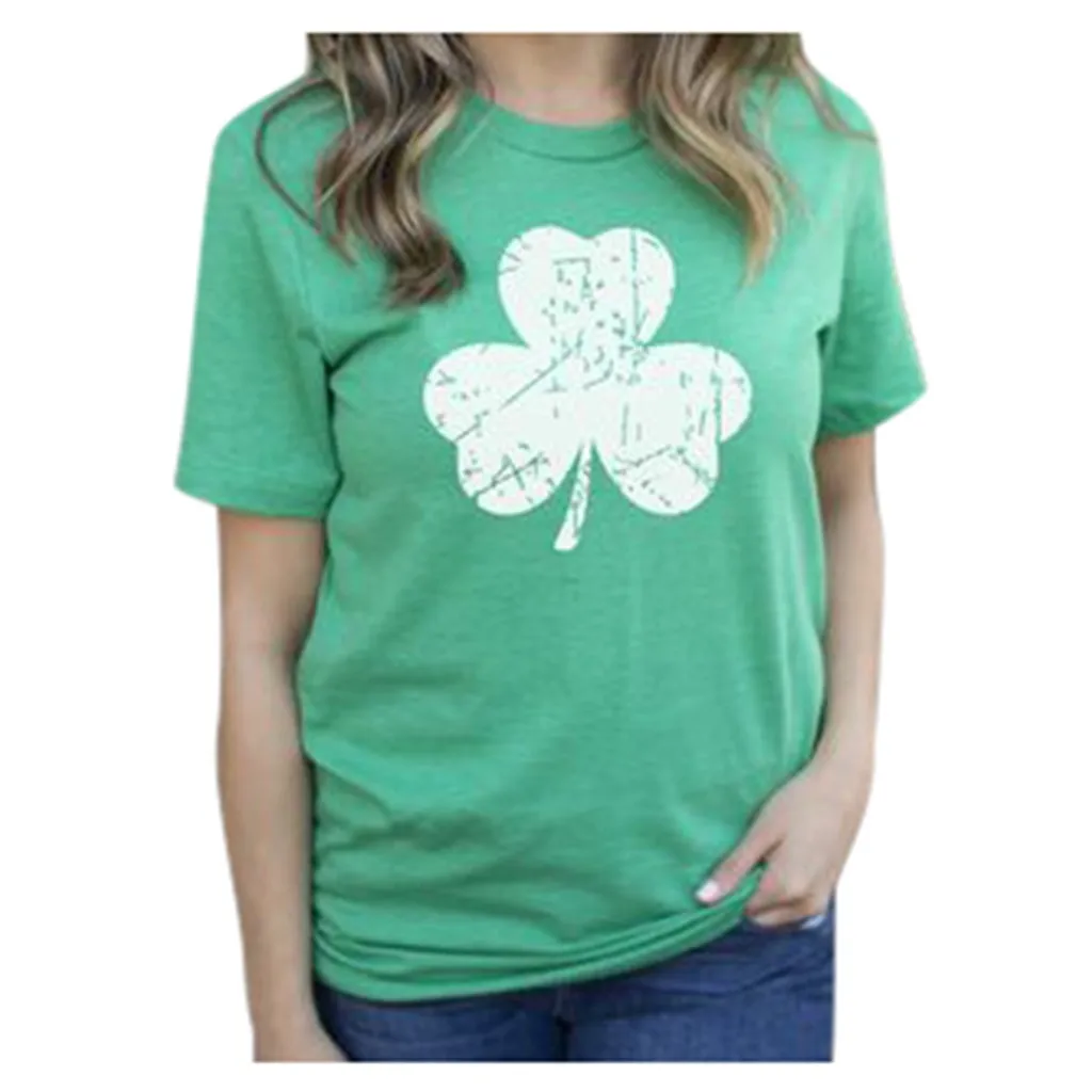 Женская футболка летняя женская Праздничная с изображением ирландского Св.