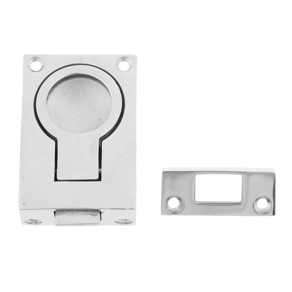 

Polished Stainless Steel Hardware Flush Fitting Lifting Pull Hatch Lift Ring Handle 2.24 x 1.57 x 0.47